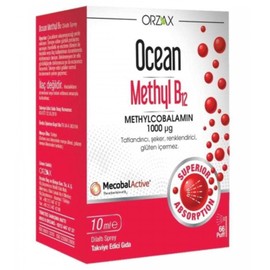 Ocean Methyl B12 1000 mcg Metilkobalamin içeren Dilaltı Sprey (1 x 10 mL)