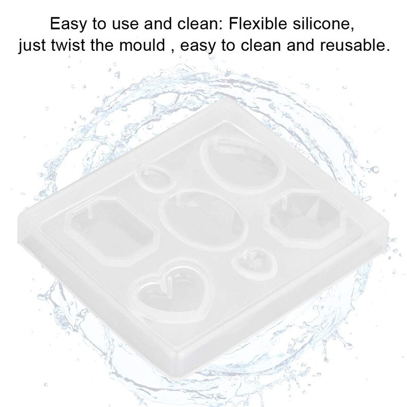 Moofey - Liquidación de silicona de resina transparente facetada para