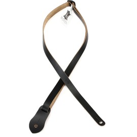 Levy's Leathers 1/2" Wide Genuine Leather Mandolin/Ukulele Strap; Black (M19LUKE-BLK)