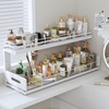 Biboraya Under Sink Organizer Upgrade To Professional Rails,2-Tier Dual Pull