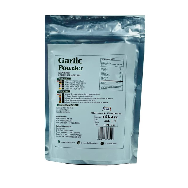 SVATV Garlic Powder (Allium Sativum) | For Flavouring | While