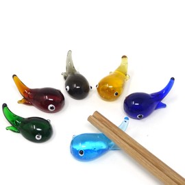 Honbay 6PCS Cute Little Whale Chopsticks Rest Rack Stand Holder for Chopsticks, Forks, Spoons, Knives, Paint Brushes