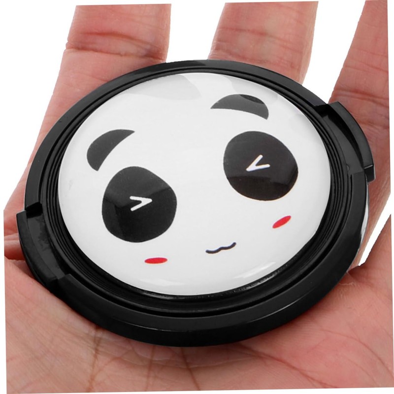 LALAFINA 2pcs Center Pinch Lens Cap Cover with Adorable Panda