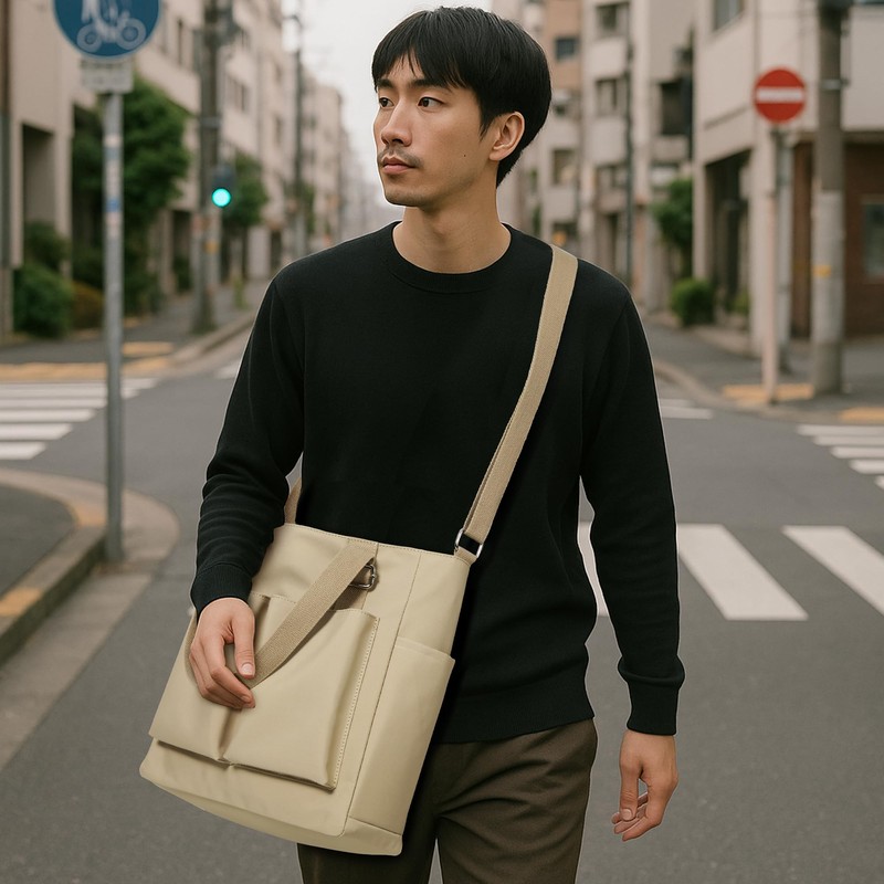 KALIDI FANCY FOREST Tote Bag, Men's, Large Capacity, 3-Way Use,
