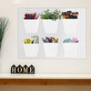 Rierousy 6 Pieces Pegboard Cups with Hooks, Square Storage Container