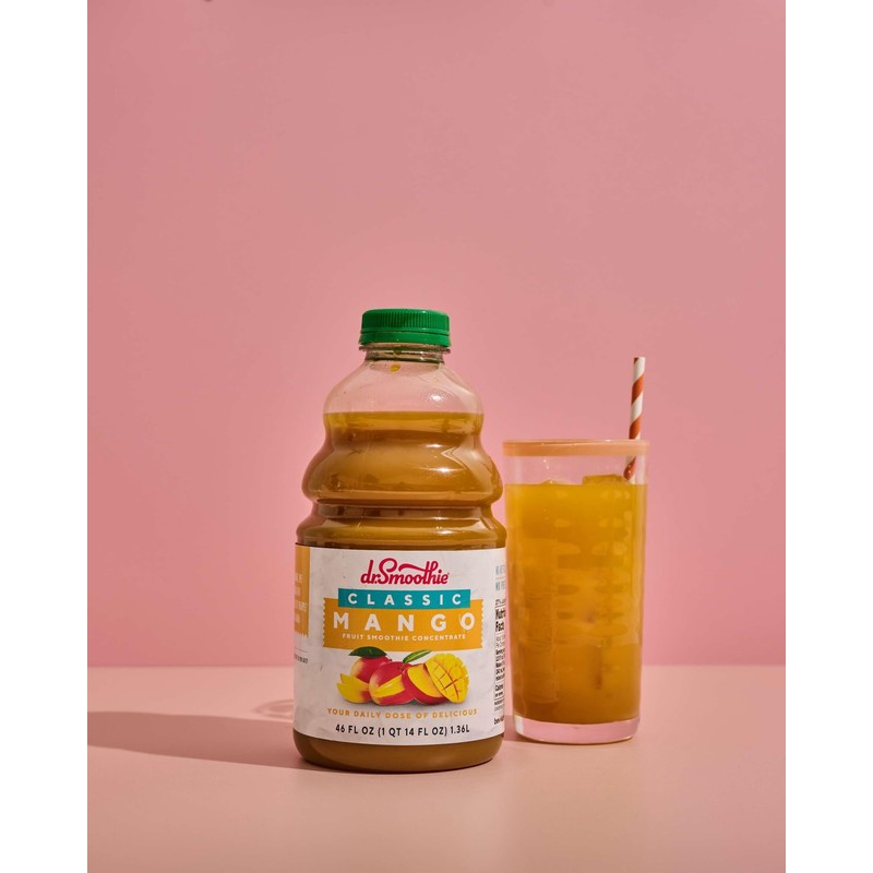 Dr. Smoothie Mango Tropics Classic Blend Smoothie Bottles, 46-Ounce by