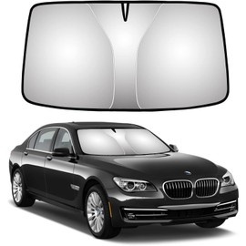 Forhome Auto Frontscheibe 142×80cm, Auto Sonnenschutz Frontscheibe Innen, Frontscheibenabdeckung, Sonnenblende Vorne, Windschutzscheibe für Sommer Selbsthaftend UV Hitzeschutz Plane Faltbar