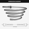 Hibbent 16mm (Outer)/10mm(Inner) Large Bore Shower Hose 2m(78") -Supper Low