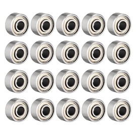sourcing map 693ZZ Deep Groove Ball Bearing Double Shield 693-2Z 2080093, 3mm x 8mm x 4mm Carbon Steel Bearings (Pack of 20)