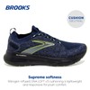 Brooks Men’s Glycerin StealthFit 20 Neutral Running Shoe - Blue/Ebony/Lime