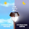 Vintage Solar Lights Outdoor, Glass & Metal Solar Pathway Lights