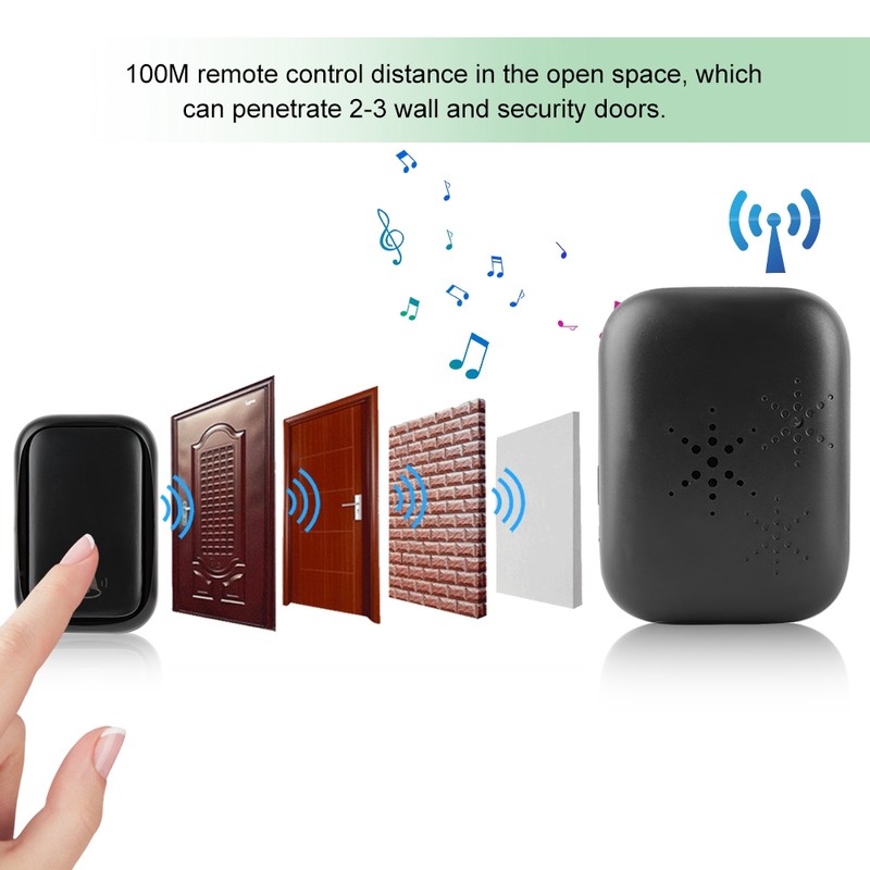 Self Powered IP68 38 Chime Wireless Home Security Electric Doorbell(Model