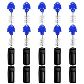 HGKEKE 20PCS Beer Faucet Cap Beer Tap Plug Covers Beer Tap Plug Brushes - 10PCS Rubber Draft Beer Faucet Soother Covers & 10 PCS Beer Faucet Brush, Kegerator Cleaning Kit for Draft Beer Faucet