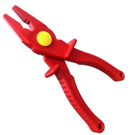 WEDO Insulated Plastic Pliers,Insulated Multi-Functional Snipe Nose Pliers,VDE 1000V,Length150mm,Clamp for Instrument Installation and Circuit Breaking,Anti-Slip Handle,IEC 60900,GS Certificate