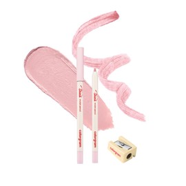 COLORGRAM SKETCH SCULPT PENCIL 06 SNOW PINK WHITE | Multi-Use Facial Drawing Pencil for Eyeliner, Overlip, Browbone, & Eyewhole Makeup | Long-Lasting, Smudge-Proof | Includes Built-in Sharpener