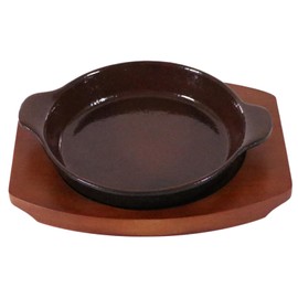 Kanda Au Gratin Dish, Brown, Diameter 5.9 x Height 1.3 inches (15 x 3.3 cm)