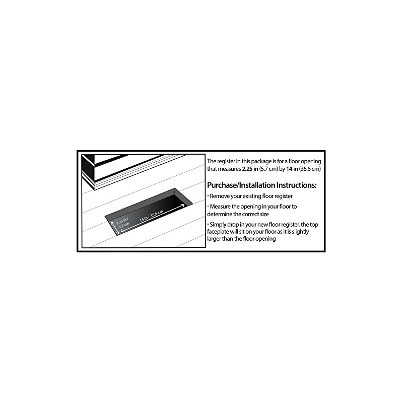 Decor Grates PL214-WH Floor Register, White