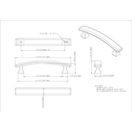 Elements 449-96SN Hadly Collection Pull, Satin Nickel