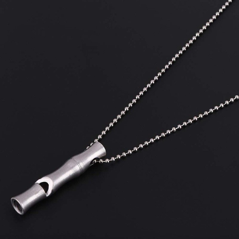 Ejoyous Stainless Steel Whistle, Whistle Signal Whistle with Collar Dog