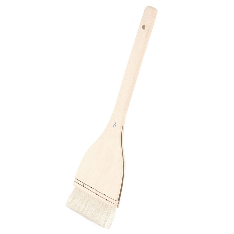 ZEONHEI 3 PCS 3 Inch Flat Hake Brushes, Soft Goat
