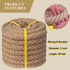 Natural Hemp Rope 2 Inch Thick Jute Rope 50 Feet