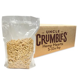 Uncle Crumbles Granola Bulk Bags, Hemp Hearts - Gluten Free, Kosher, Non-GMO - Oat Cereal for Restaurants, Food Service, and Events - (5) 2lb Bags