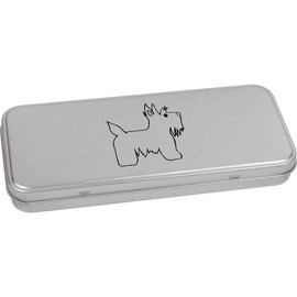 Azeeda 'Scottie Dog' Metal Hinged Stationery Tin/Storage Box (TT00090139)