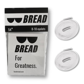 Bread Elastic Shoelaces Xtra Stretch (Flat, Cloud White, 54")