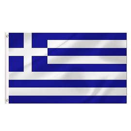 LARGE Greek Flag, 3x5Ft Greece Flags Banner For Indoor Outdoor Decoration of Canada Yards.Parade Or Express Mood