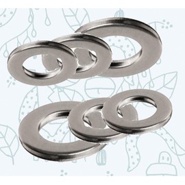 Stainless Steel Washers Set, Form A, Internal and External Spring Safety Thick (Washers DIN125, M8 / 8mm)