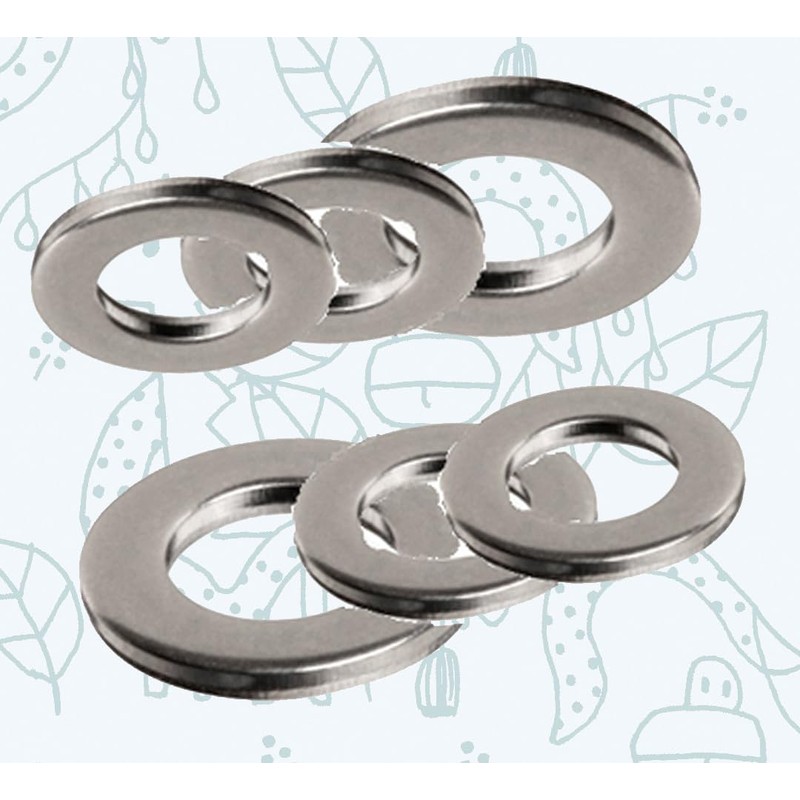 Stainless Steel Washers Set, Form A, Internal and External Spring