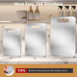 3pcs Titanium Cutting Board for Kitchen, Cutting Board Double Sided Food Grade, Chopping Boards with Handle, Dishwasher Safe, Cutting Boards For Meats, Fruits, Vegetables