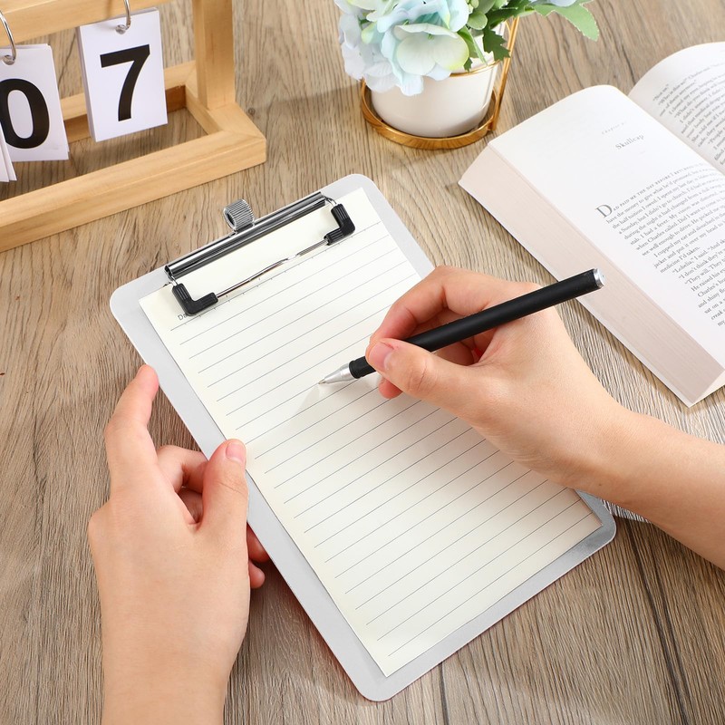 Qilery 24 Pcs Bulk Mini Clipboards with Pen Holder Clip
