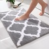 Homaxy Non-Slip Bath Mat Set, Soft Deep Pile Bathroom &