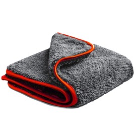 Towelogy® Microfibre Car Cloths 1200GSM High Density Dual Power Auto Detailing Towels 40x40cm (Grey, Pack Of 1)