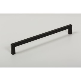 Gedotec DER U Long Bar Handle Black Matt Length: 136 mm - Drilling Spacing: 128 mm | 1 Piece | Railing Handle for Kitchen with Accessories | Handle Furniture | Cabinet Handles Bathroom Cabinet