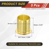 sourcing map 5Pcs Fit for 14mm(9/16") Tube ID Brass Compression
