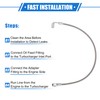 X AUTOHAUX AN3 Car Turbo Oil Feed Line 90° to