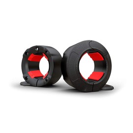 GORILLA JAW, GorillaJaw - Abrazaderas de barra olímpica de liberación rápida, par de placas de barra de pesas olímpicas profesionales de 2 pulgadas, cierres de nailon, clips de cuello para entrenamiento, fitness, ejercicio, abrazadera, amarillo y negro