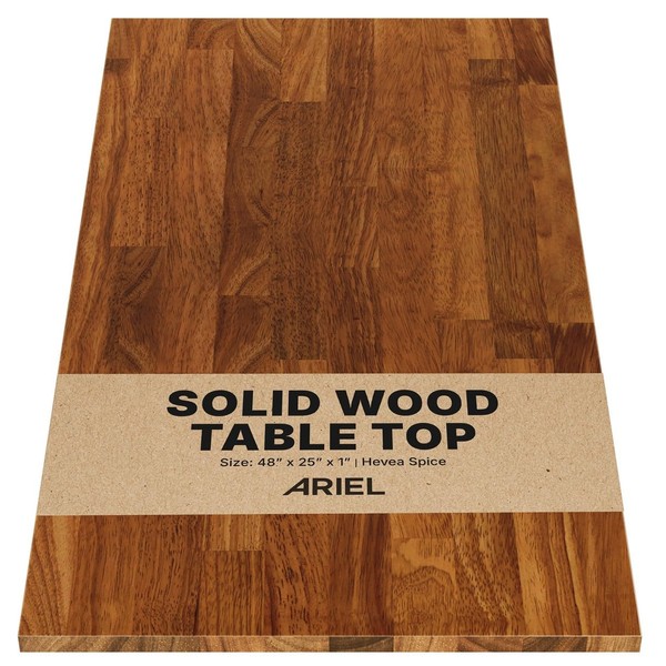 ARIEL 48 x 25 x 1 Hevea Spice Finished Solid