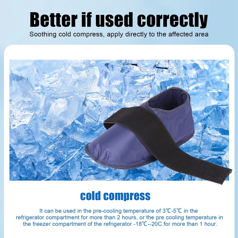 Ice Pack Slippers Foot Ice Pack Wrap for Foot Injuries