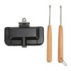 Double Sided Baking Pan Aluminium Alloy Frying Pan Wooden Handles