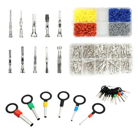 Connector Pins Kit, Crimped Connection Pin 1/1.5/1.8/2.2/2.3/2.5/2.8/3.5 mm Male and Female Wire Seals, Removal Tool Set for Car, Motorcycle, Truck, Ships