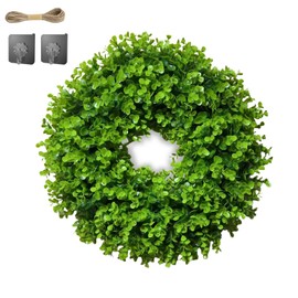 LiaeVave 21inch Eucalyptus Wreath for Front Doors, Porches, Windows, Large Artificial Green Outdoor Wreaths for Home and Farmhouse Decoration, Spring, Summer, Autumn, All Season Green