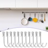 30 PCS S-Shaped Stainless Steel Hanger Clip-on Hook, Silver Wire