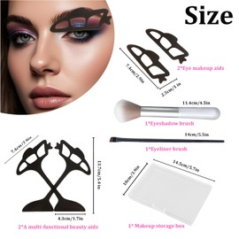 4pcs Eyetour Eyeshadows Tool,Eyetour Eyeshadow Tool Guide with Brush for Makeup Beginner,Eyetours Your Glam Bestie