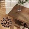 RowyPoey 51" Solid Wood Bench, Long Farmhouse Entryway Bench with