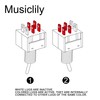 Musiclily 2 Way Guitar On-On 6-Foot Mini Switch,Red