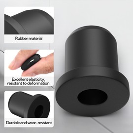 GAGIRA 70pcs Rubber Grommets Assortment Kit, Waterproof T Type Rubber Grommet for Protecting Wiring 5 Sizes
