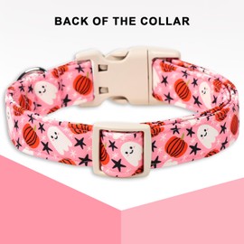 Collar de perro con patas de estilo único, bonito collar de calabaza para perros medianos, collares de algodón suave para cachorros con hebilla ajustable para perros pequeños, medianos y grandes